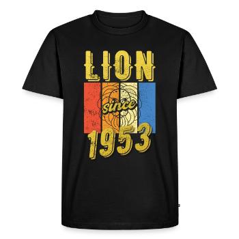Léo 1953 Zodiac Cadeau d’anniversaire - T-shirt Premium bio Homme - noir - Devant - Nico (187cm)