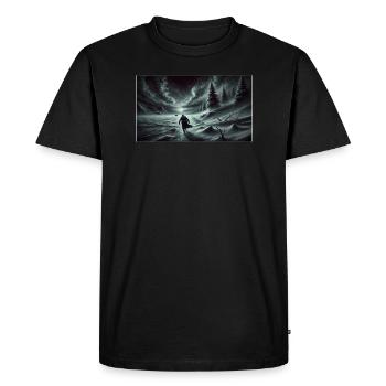 Randonnée sur glace - T-shirt Premium bio Homme - noir - Devant - Nico (187cm)