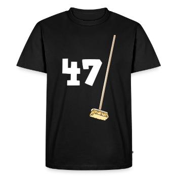 47 balais Anniversaire 47 ans Homme Ou Femme - T-shirt Premium bio Homme - noir - Devant - Nico (187cm)