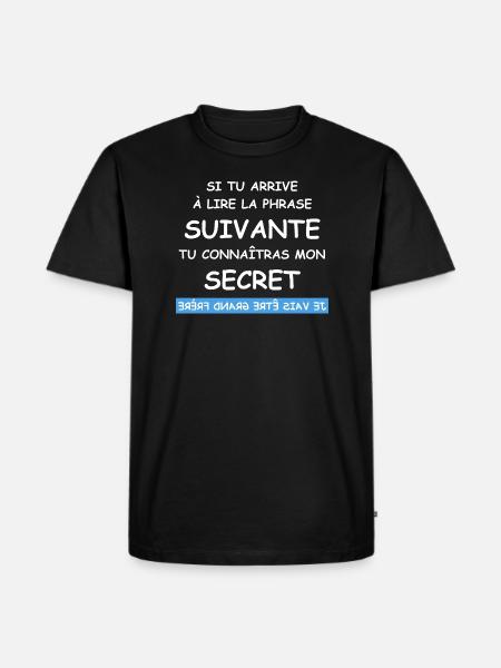 je vais être grand frère - T-shirt Premium bio Homme - noir