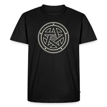 Géométrie sacrée - T-shirt Premium bio Homme - noir - Devant - Nico (187cm)