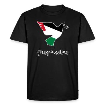 Free Palestine | Palästina | freepalestine | Peace - Männer Premium Bio T-Shirt - Schwarz - Vorne - Nico (187cm)