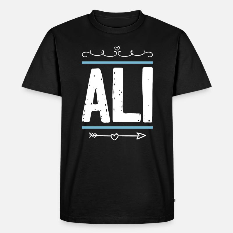 Ali - Männer Premium Bio T-Shirt - Schwarz