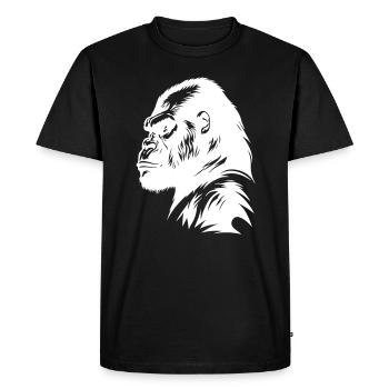 Gorilla Symbol Silhouette - Men's Premium Organic T-Shirt - black - Front - Nico (187cm)