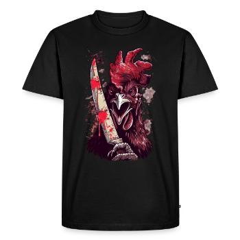 Chicken Butcher Slaughterhouse - Men's Premium Organic T-Shirt - black - Front - Nico (187cm)