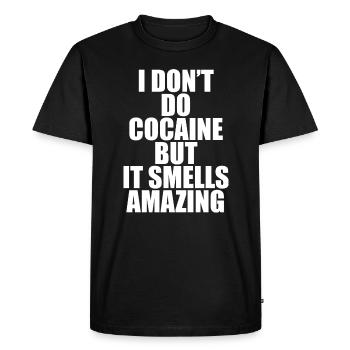 Citation sur la cocaïne - T-shirt Premium bio Homme - noir - Devant - Nico (187cm)