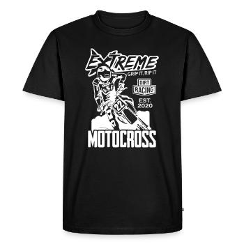Motocross extrême - T-shirt Premium bio Homme - noir - Devant - Nico (187cm)