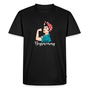 Boysmommy garçon maman mère fils fils cadeau - T-shirt Premium bio Homme - noir - Devant - Nico (187cm)