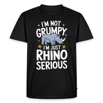Rhinocéros Rhinocéros - T-shirt Premium bio Homme - noir - Devant - Nico (187cm)