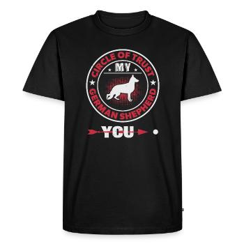 German shepherd saying - Men's Premium Organic T-Shirt - black - Front - Nico (187cm)
