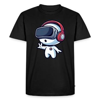 Alien Alien VR Joueur de réalité virtuelle - T-shirt Premium bio Homme - noir - Devant - Nico (187cm)