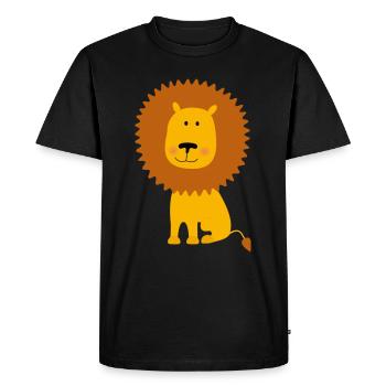 Lion - T-shirt Premium bio Homme - noir - Devant - Nico (187cm)