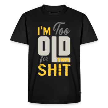 vieux - T-shirt Premium bio Homme - noir - Devant - Nico (187cm)