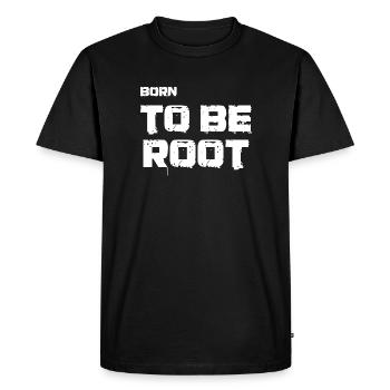 Born to be root. IT administrators, admin, nerds - Men's Premium Organic T-Shirt - black - Front - Nico (187cm)