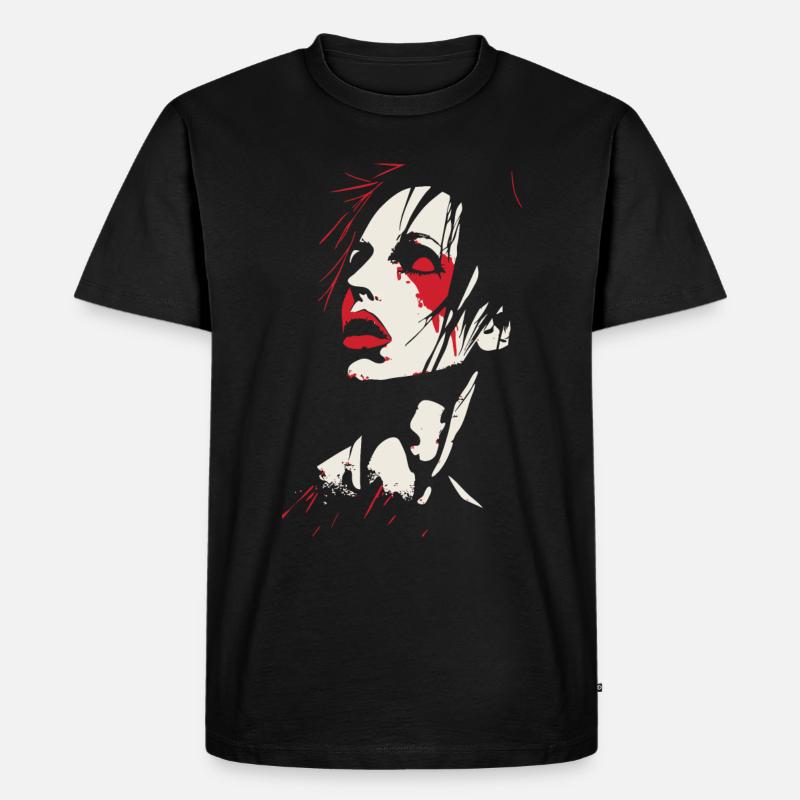 Gothic Blutiger Schrei - Männer Premium Bio T-Shirt - Schwarz