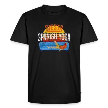 Siesta Spanish Yoga - Men's Premium Organic T-Shirt - black - Front - Nico (187cm)