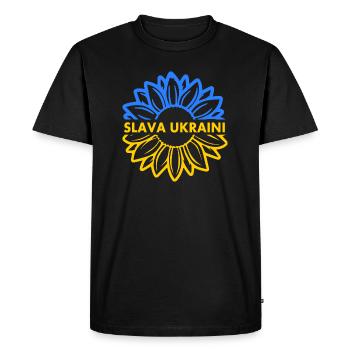 Slava ukraini - T-shirt Premium bio Homme - noir - Devant - Nico (187cm)