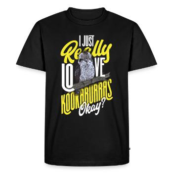 Birder Birdwatcher Ornithology Just Really Love - Men's Premium Organic T-Shirt - black - Front - Nico (187cm)