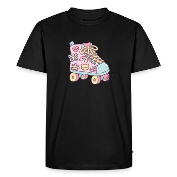 Cute Pastel Roller Skate - Men's Premium Organic T-Shirt - black - Front - Nico (187cm)