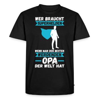 Werdender Großvater Opa - Männer Premium Bio T-Shirt - Schwarz - Vorne - Nico (187cm)
