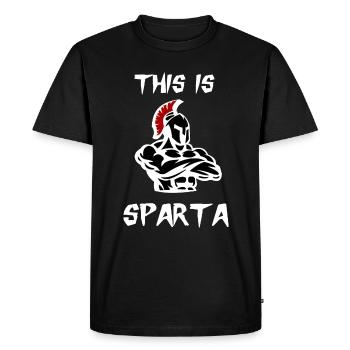 Sparta / C'est Sparta - T-shirt Premium bio Homme - noir - Devant - Nico (187cm)