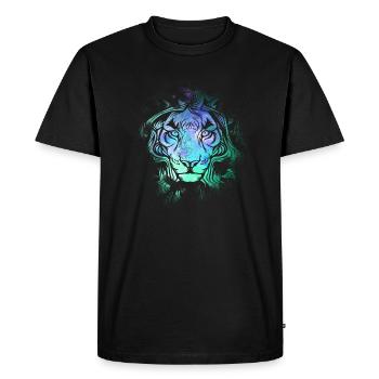 Lion Tribe Neon Couleur Roi Leo Animal Amant Cadeau - T-shirt Premium bio Homme - noir - Devant - Nico (187cm)