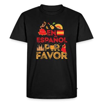 En Español Por Favor Spain Spanish Teacher Gift - T-shirt Premium bio Homme - noir - Devant - Nico (187cm)