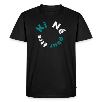Né pour être kiné - cadeau kinésithérapeute - T-shirt Premium bio Homme - noir - Devant - Nico (187cm)