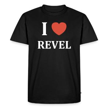 i love revel - T-shirt Premium bio Homme - noir - Devant - Nico (187cm)