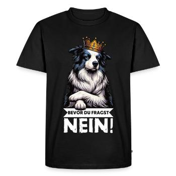 Avant que vous ne demandiez : Border Collie, Chien de Troupeau, Chien Collie - T-shirt Premium bio Homme - noir - Devant - Nico (187cm)