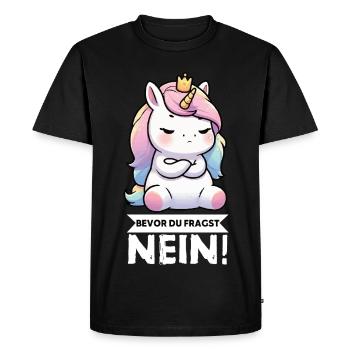 Avant que vous ne demandiez, pas de licorne licornes fan de licorne - T-shirt Premium bio Homme - noir - Devant - Nico (187cm)