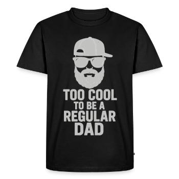 Papa cool : barbe, casquette et lunettes – Idée pour la fête des pères - T-shirt Premium bio Homme - noir - Devant - Nico (187cm)