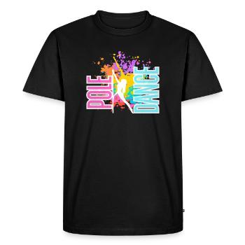 Pole Dance Splash Neon Colors - Men's Premium Organic T-Shirt - black - Front - Nico (187cm)