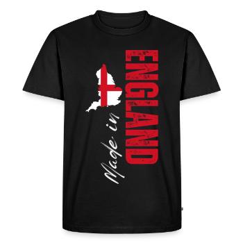 Made in England, born in England - Men's Premium Organic T-Shirt - black - Front - Nico (187cm)