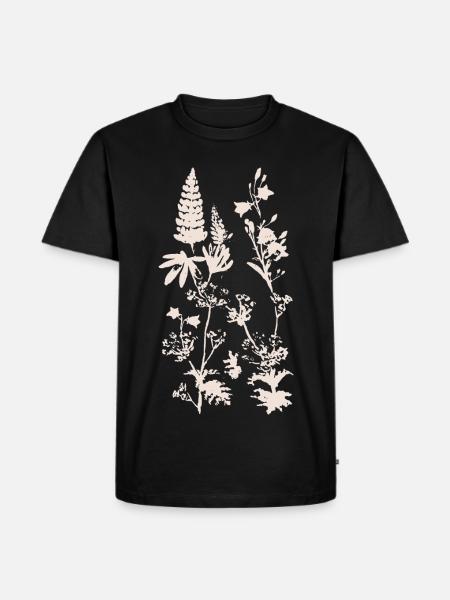 WIESENPFLANZEN - Männer Premium Bio T-Shirt - Schwarz