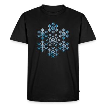 snowflake - Men's Premium Organic T-Shirt - black - Front - Nico (187cm)