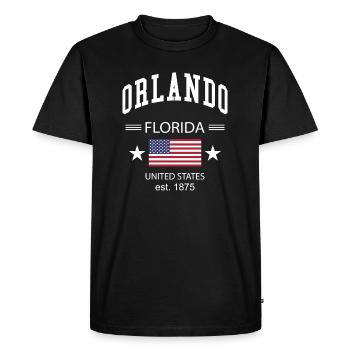 Orlando - T-shirt Premium bio Homme - noir - Devant - Nico (187cm)
