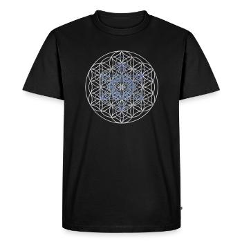 Le cube de Metatron - Fleur de la vie - T-shirt Premium bio Homme - noir - Devant - Nico (187cm)
