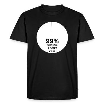 99% de chances que je m’en fiche - T-shirt Premium bio Homme - noir - Devant - Nico (187cm)