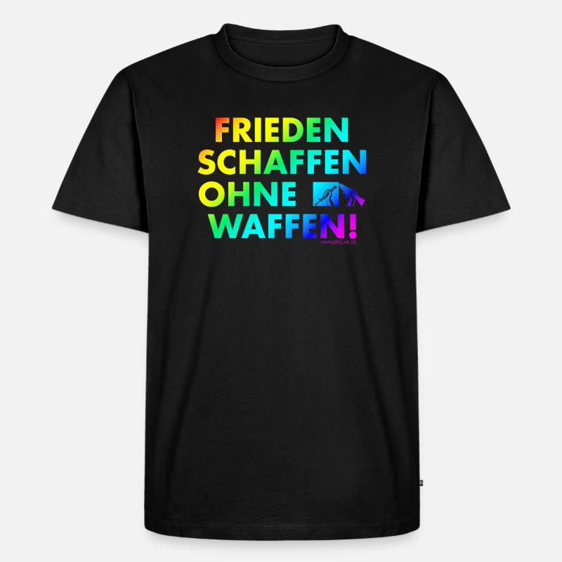 Frieden schaffen ohne Waffen! - Männer Premium Bio T-Shirt - Schwarz
