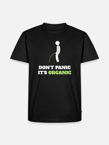 Don't panic, it's organic! - Men's Premium Organic T-Shirt - black