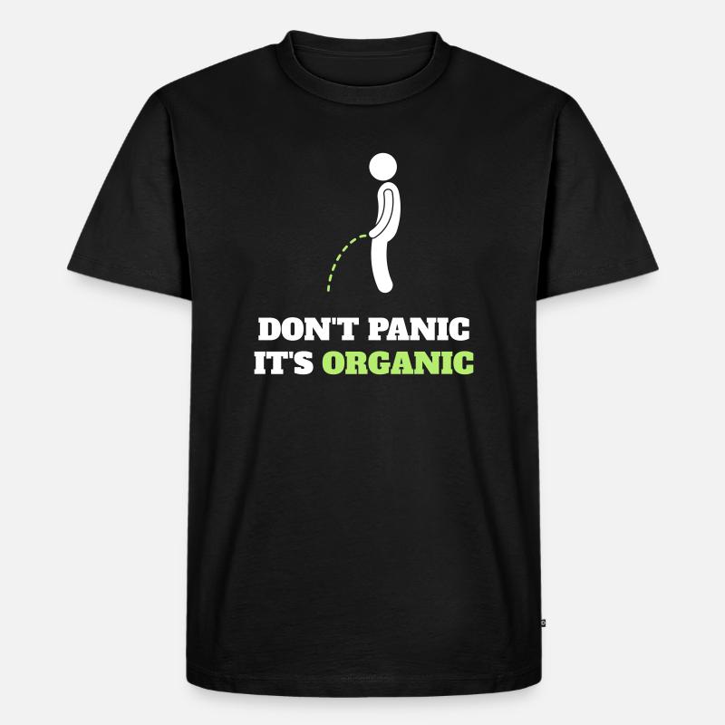 Don't panic, it's organic! - Men's Premium Organic T-Shirt - black