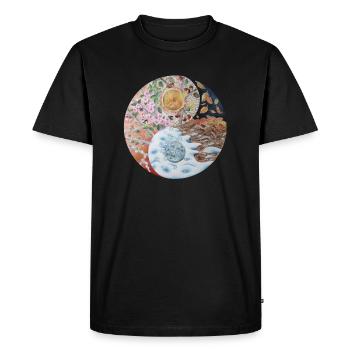 Yin et Yang des saisons - T-shirt Premium bio Homme - noir - Devant - Nico (187cm)