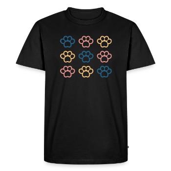 patte de chien - T-shirt Premium bio Homme - noir - Devant - Nico (187cm)