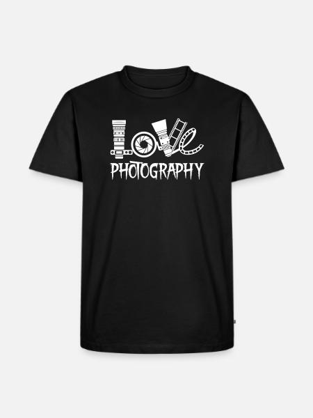 Love Photography - Men's Premium Organic T-Shirt - black