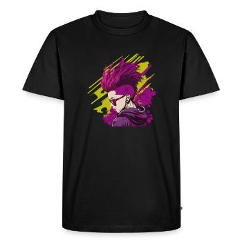 Neon Punk - T-shirt Premium bio Homme - noir - Devant - Nico (187cm)