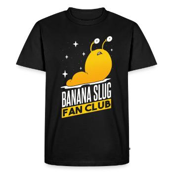 Banana Slug Fan Club - Men's Premium Organic T-Shirt - black - Front - Nico (187cm)