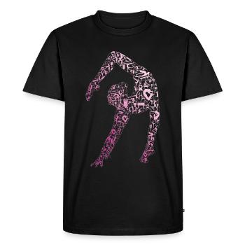 Gymnastique artistique amusante - T-shirt Premium bio Homme - noir - Devant - Nico (187cm)