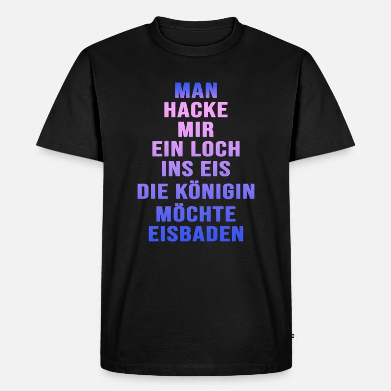 Winterbaderin Eisbaderin Eisbademeisterin - Männer Premium Bio T-Shirt - Schwarz