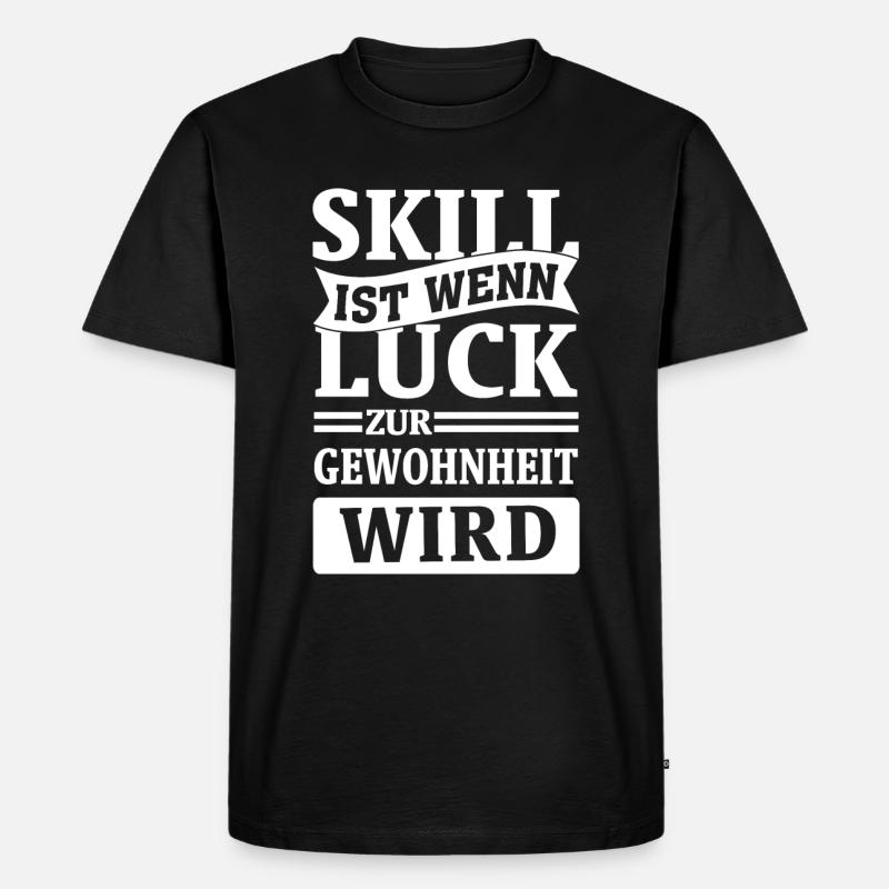 Skill - Männer Premium Bio T-Shirt - Schwarz